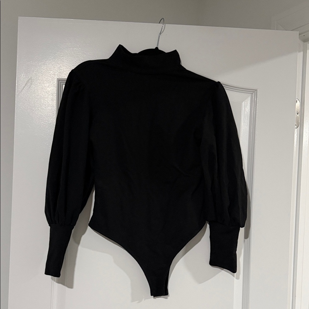 Fashion Nova Black Long-Sleeve Turtleneck Bodysuit